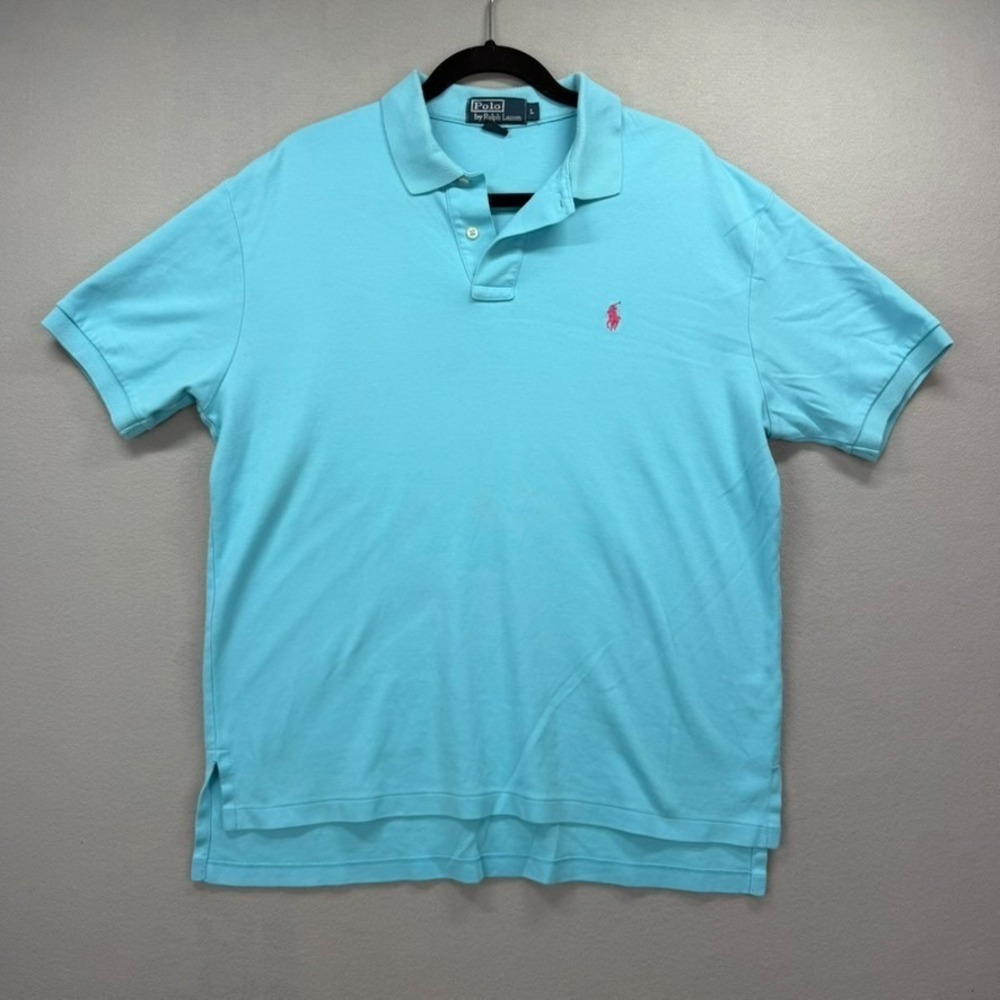 Polo Ralph Lauren Polo Shirt Mens Large Blue Golf Performance Preppy Y2K